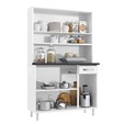 Armário de Cozinha Aço Rubi 6 Portas 1 Gaveta Branco - Telasul