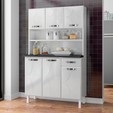 Armário de Cozinha Aço Rubi 6 Portas 1 Gaveta Branco - Telasul