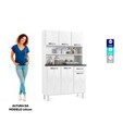 Armário de Cozinha Aço Rubi 6 Portas 1 Gaveta Branco - Telasul