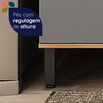 Armário de Cozinha Kit Compacto Castanha 1900mm 8 Portas 2 Gavetas Cinza/Freijó