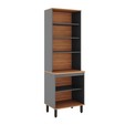 Paneleiro de Cozinha Castanha 700mm para Micro-Ondas 4 Portas Cinza/Freijó