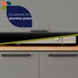 Armário de Cozinha Completa Castanha 2700mm Torre Quente e Balcão Cinza/Freijó