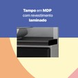 Armário de Cozinha Aço Rubi 6 Portas 1 Gaveta Branco/Preto - Telasul