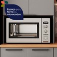 Armário de Cozinha Completa Castanha 2700mm 4 Peças Cinza/Freijó