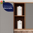 Armário de Cozinha Completa Castanha 2700mm 4 Peças Cinza/Freijó
