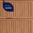 Armário de Cozinha Completa Castanha 2700mm  5 Peças Cinza/Freijó