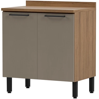 Balcão de Cozinha Telasul Caiena 80 Cm Mel/Fumê