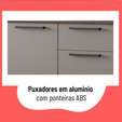 Balcão de Cozinha Telasul Caiena 120 Cm C/ Tampo Mel/Fumê