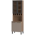 Paneleiro Telasul Caiena 70 Cm para Micro-Ondas Mel/Fumê