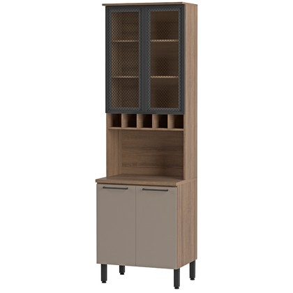 Paneleiro Telasul Caiena 70 Cm para Micro-Ondas Mel/Fumê