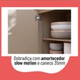 Paneleiro Telasul Caiena 70 Cm para Micro-Ondas Mel/Fumê