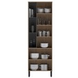 Cristaleira Telasul Caiena 70 Cm com Vidro Mel/Fumê