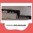 Cozinha Completa Telasul Caiena 4 Pçs Mel/Fumê