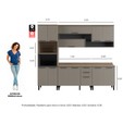 Cozinha Completa Telasul Caiena 4 Pçs Mel/Fumê
