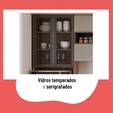 Cozinha Completa Telasul Caiena 4 Pçs C/ Balcão P/ Pia Mel/Fumê