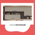 Cozinha Completa Telasul Caiena 5 Peças Mel/Fumê