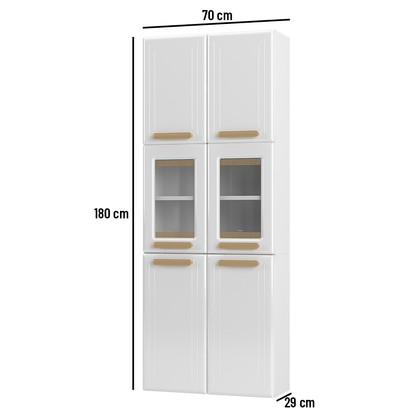 Paneleiro Duplo de Aço Telasul ágata com Vidro Branco
