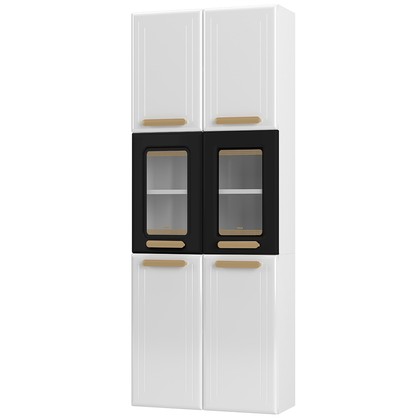 Paneleiro Duplo de Aço Telasul ágata com Vidro Branco/Preto