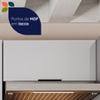Armario Lumina 800mm 1pt Bas Cinza/Lacca Cinza