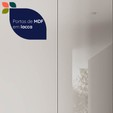 Armario Lumina 1200mm 3pt Cinza/Lacca Cinza