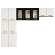 Cozinha de Aço Compacta Telasul ágata 3 Vidros 3 Peças Branco/Preto