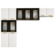 Cozinha de Aço Compacta Telasul ágata Branco/Preto 5 Vidros 3 Peças