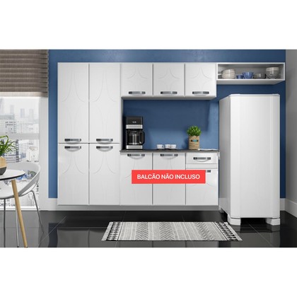 Cozinha de Aço Compacta Telasul Rubi Smart 3 Peças Branco