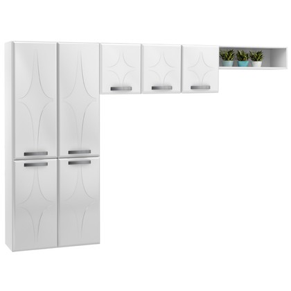 Cozinha de Aço Compacta Telasul Rubi Smart 3 Peças Branco
