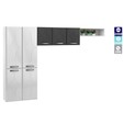 Cozinha de Aço Compacta Telasul Rubi Smart 3 Peças Branco/Preto