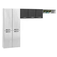 Cozinha de Aço Compacta Telasul Rubi Smart 3 Peças Branco/Preto