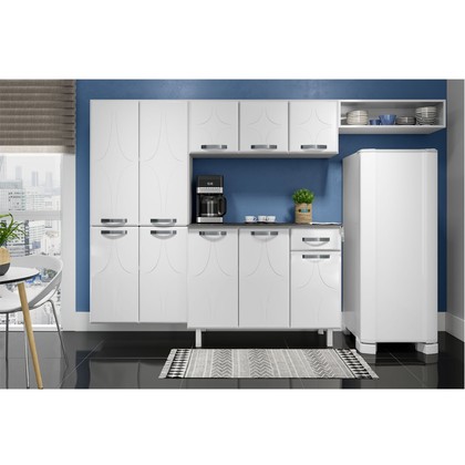 Cozinha de Aço Compacta Telasul Rubi Smart Branco 4 Peças