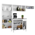 Cozinha de Aço Compacta Telasul Rubi Smart Branco 4 Peças