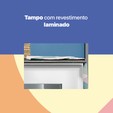 Cozinha de Aço Compacta Telasul Rubi Smart Branco 4 Peças