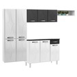 Cozinha de Aço Compacta Telasul Rubi Smart Branco 4 Peças Branco/Preto