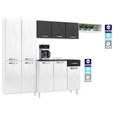 Cozinha de Aço Compacta Telasul Rubi Smart Branco 4 Peças Branco/Preto