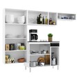 Cozinha de Aço Compacta Telasul Rubi Smart Branco 4 Peças Branco/Preto