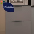 Paneleiro Lumina 700mm P/Micro 2pt C/V 1pt Bas 1gv Cinza/Cinza