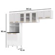 Cozinha de Aço Compacta Diamante 3 Peças Branco - Telasul