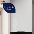 Paneleiro Lumina 600mm P/Micro e Forno 1pt 1gv Cinza/Cinza