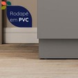 Paneleiro Lumina 700mm C/Rod P/Micro e Forno 2pt 1gv Cinza/Cinza