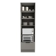Paneleiro Lumina 700mm C/Rod P/Micro e Forno 2pt C/V 1gv Cinza/Cinza