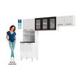 Cozinha de Aço Compacta Diamante 3 Peças Branco/Preto - Telasul