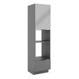 Paneleiro Lumina 600mm C/Rod P/Mic e For 1pt 1gv Cinza/Cinza