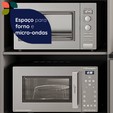 Paneleiro Lumina 700mm C/Ilumin C/Rod P/Mic e For 2pt C/V 1gv Cinza/Ci