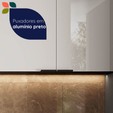 Cozinha Telasul Lumina 5 Peças com Paneleiro para Forno e Micro e Vidro Fumê Cinza