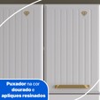 Cozinha de Aço Compacta Diamante C/ Vidro 3 Peças Branco - Telasul