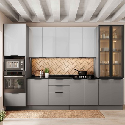 Cozinha Lumina 6 Peças Cooktop 05 Bocas Torre Quente - Forno de Embutir e  Led