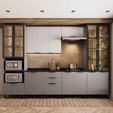 Cozinha Lumina 6 Peças Paneleiro para Forno e Micro e Led para Cooktop 04 Bocas