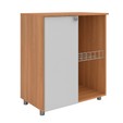 Balcão Fruteira Multiuso âmbar 1 Porta 1 Cesta Freijó/Branco