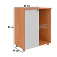 Balcão Fruteira Multiuso âmbar 1 Porta 1 Cesta Freijó/Branco